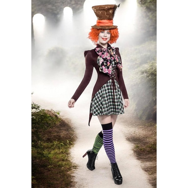 Couple Mad Hatter Costume Halloween, Partner costume,Mad Hatter Cosplay, couple Larp costume, Alice in Wonderland Hatter, carnival costume