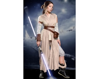 Rey Skywalker Costume, Star Costume of wars, Costume Halloween, Cosplay, Larp costume, carnival costume
