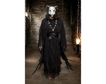 Couple Witch witcher goat costume,Larp costume,goat mask, plague doctor,larp cosplay, viking cosplay,medieval costume, demon costume