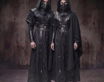 Mo Ran Couple Cosplay Costume, Matching Anime Costumes, Wuxia Couple Outfit, Dark Fantasy Warrior Costume, Gothic LARP Cosplay Set