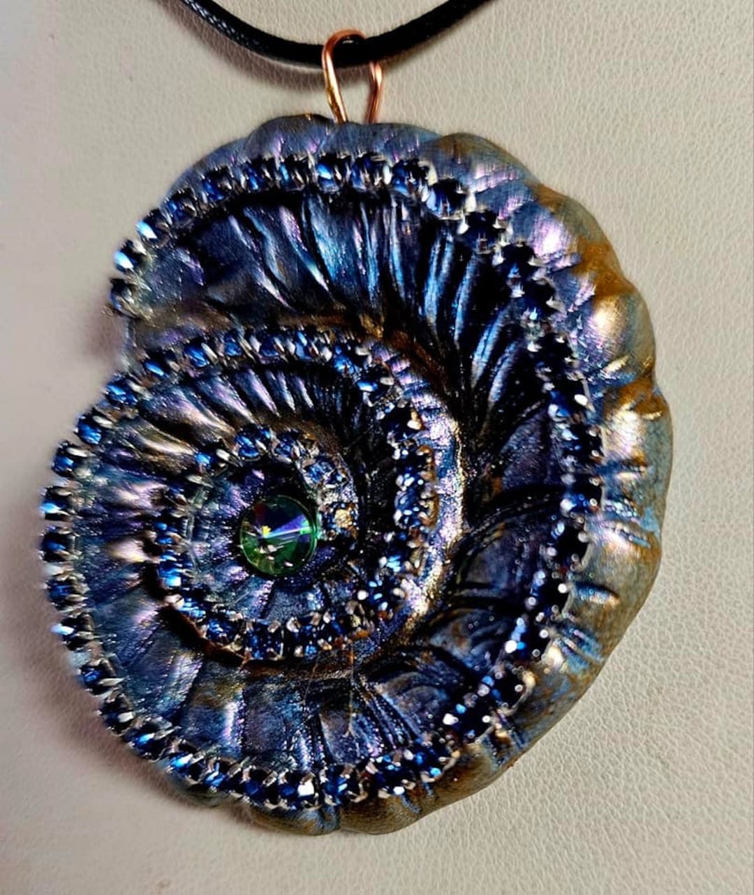 Jewels of the Sea Series Seashell Pendant Necklace Wearable Art Polymer