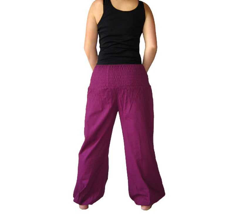 Pluderhose 100 cm Pump pants Yoga pants lilac kissagato SHORT SIZE image 4