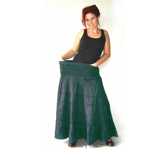 Plate skirt MANU skirt long wide petrol kissagato Maxiskirt floor length image 3