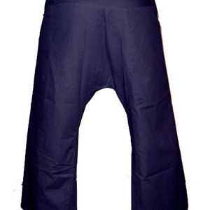 Thai pants Shaolin pants wrap pants fisherman dark blue blue kissagato image 2