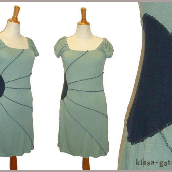 Tunika SUN Longshirt Minikleid Kleid mint türkis dunkelblau blau kissagato S M L XL