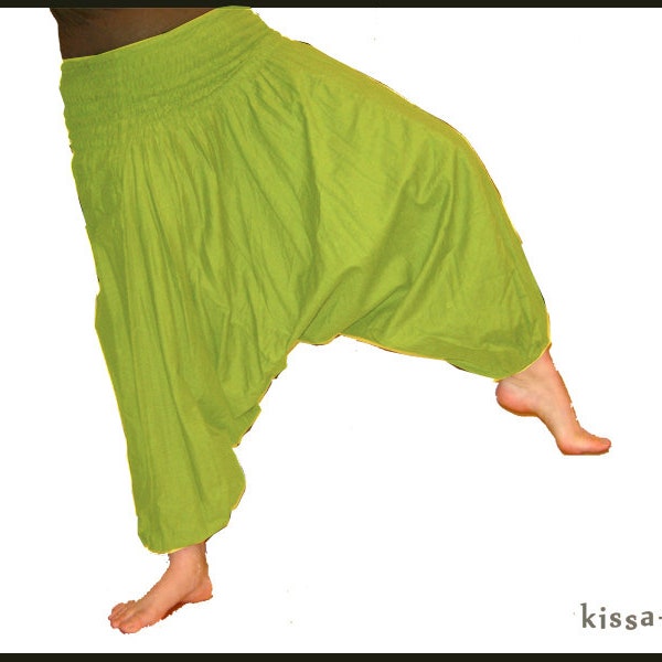 Harem pants Pluderhose Pumphose Sarouelhose Yoga olive green kissagato