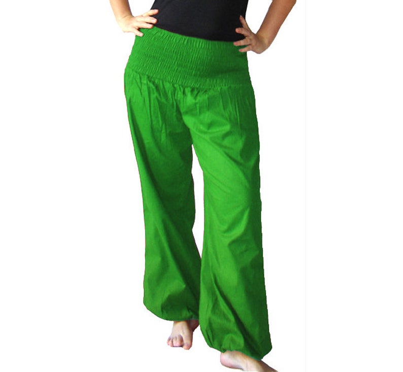 Pluderhose 100 cm Pumphose Yoga Pants apple green kissagato SHORT SIZE image 3
