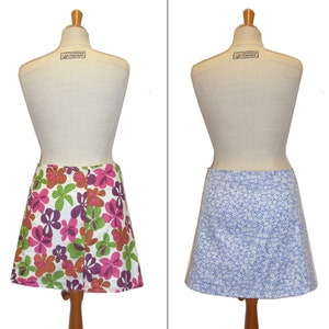 Reversible skirt LISI 37 cm wrap skirt Velcro kissagato skirt light blue colorful S M L image 3