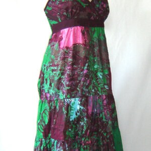 Dress Hilda Summer Dress batik watercolor purple green carrier dress Kissagato lang S M L XL image 3