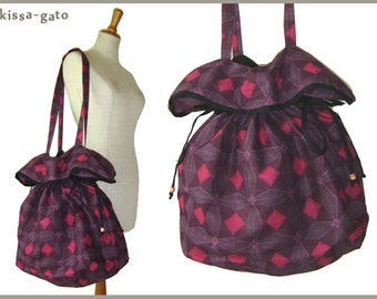 Shopper Bag bag BlackBerry Purple pink balloon Pocket Kissagato Bag