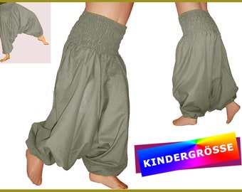 KINDER Pluderhose Pumphose tiefer Schritt grau Hose kissagato Kinderhose Gr. 68 bis 140