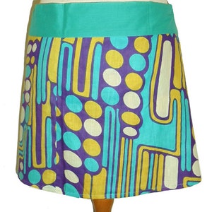 Mini wrap skirt PURI retro turquoise skirt kissagato mini skirt cacheur image 3