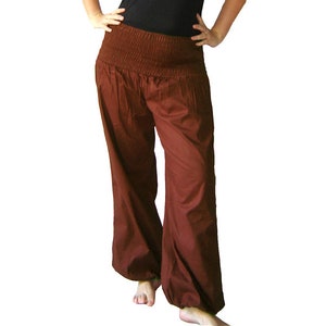 Harem pants EXTRA LONG bloomers yoga pants dark brown brown kissagato image 2