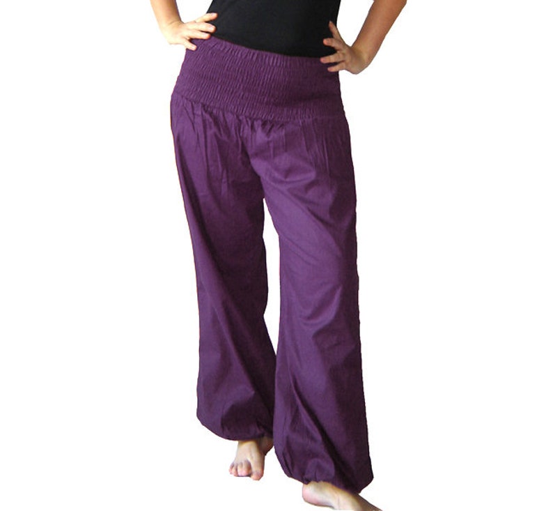 Pluderhose 100 cm Pantalon de yoga Pumphose kissagato violet TAILLE COURTE image 3