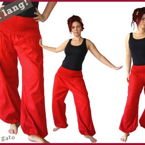 Pluderhose EXTRA LONG Pump pants Yoga pants red kissagato image 1