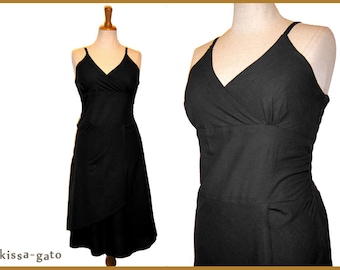 Sommerkleid DORA Kleid kissagato schwarz black Trägerkleid S M L einfarbig uni