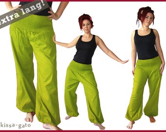 Pluderhose EXTRA LONG Pump pants Yoga pants olive kissagato