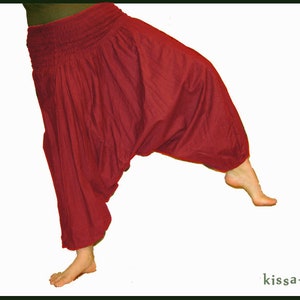 Harem pants Pluderhose Pumphose Sarouelhose Yoga dark red burgundy kissagato image 1