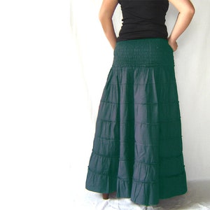 Plate skirt MANU skirt long wide petrol kissagato Maxiskirt floor length image 4