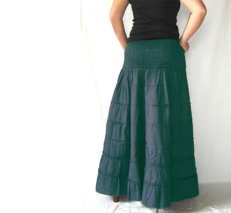 Plate skirt MANU skirt long wide petrol kissagato Maxiskirt floor length image 4