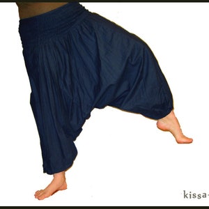 Harem pants Pluderhose Pump pants Sarouelhose Yoga dark blue blue kissagato image 1