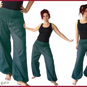 Harem pants, pump pants, yoga pants, petrol kissagato