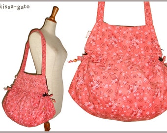 Balloon Bag tote Bag cord salmon pink kissagato Shopper