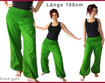 Pluderhose 100 cm Pumphose Yoga Pants apple green kissagato SHORT SIZE