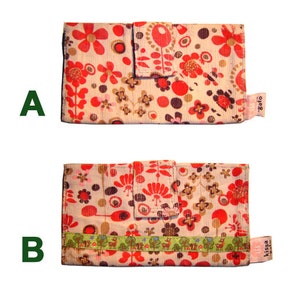 Bag Pouch tobacco pouch odds white red flower cord Kissagato image 3