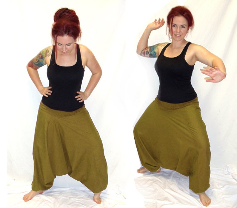 Harem pants Pluderhose Pump pants Sarouelhose Yoga ochre kissagato image 2