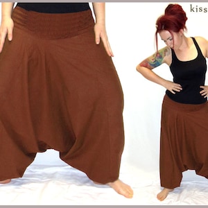 Pluderhose Pumphose Sarouelhose Yoga chocolate brown kissagato image 1