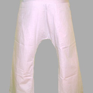 Thai pants Shaolin pants wrap pants fisherman white white kissagato image 2