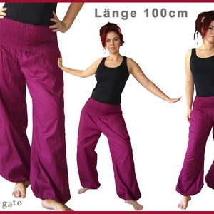 Pluderhose 100 cm Pump pants Yoga pants lilac kissagato SHORT SIZE image 1