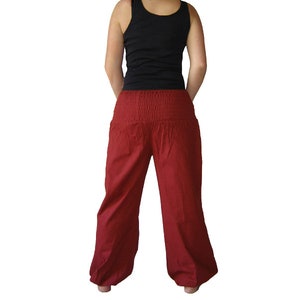 Pluderhose Pumphose Yoga Pants wine red kissagato dark red image 4