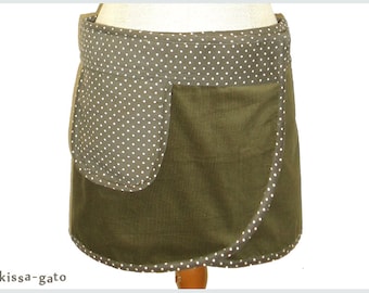 Velcro Skirt Cacheur PIKA O1 Cord Velcro Wrap Skirt Rock kissagato S M L XL army green