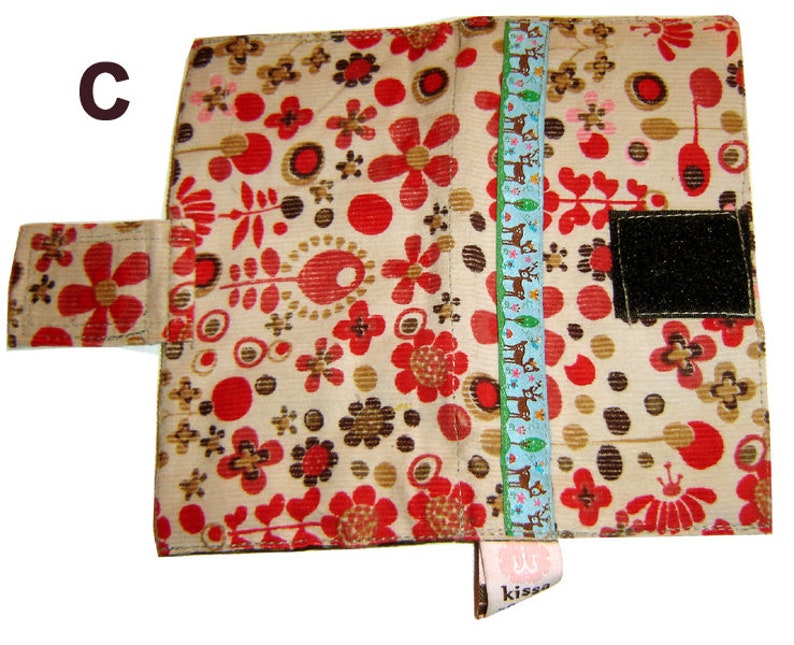 Bag Pouch tobacco pouch odds white red flower cord Kissagato image 4