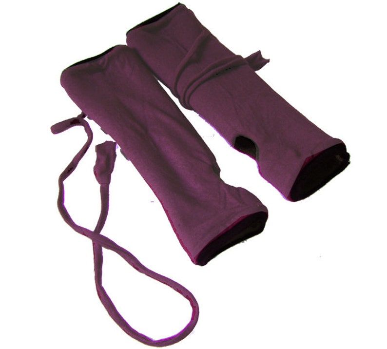 Gloves Lined cuffs purple purple kissagato heart rate Warmer Gloves image 2