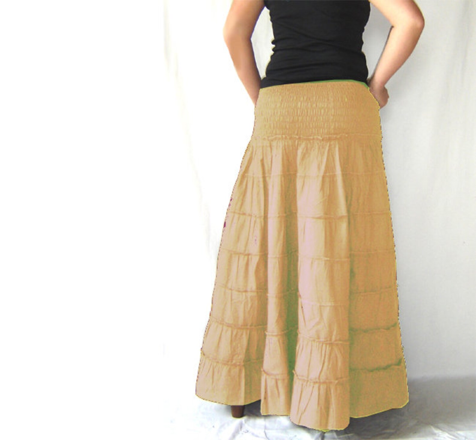 Plate Skirt MANU Skirt Long Wide Natural Light Kissagato Etsy