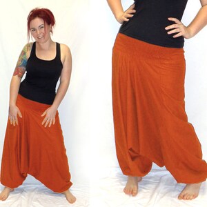 Harem pants Pluderhose Pumphose Sarouelhose Yoga rust orange kissagato image 2