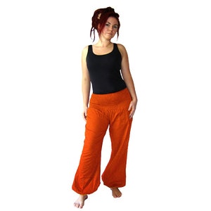 Pluderhose Pumphose Yoga Broek roest kissagato oranje afbeelding 2