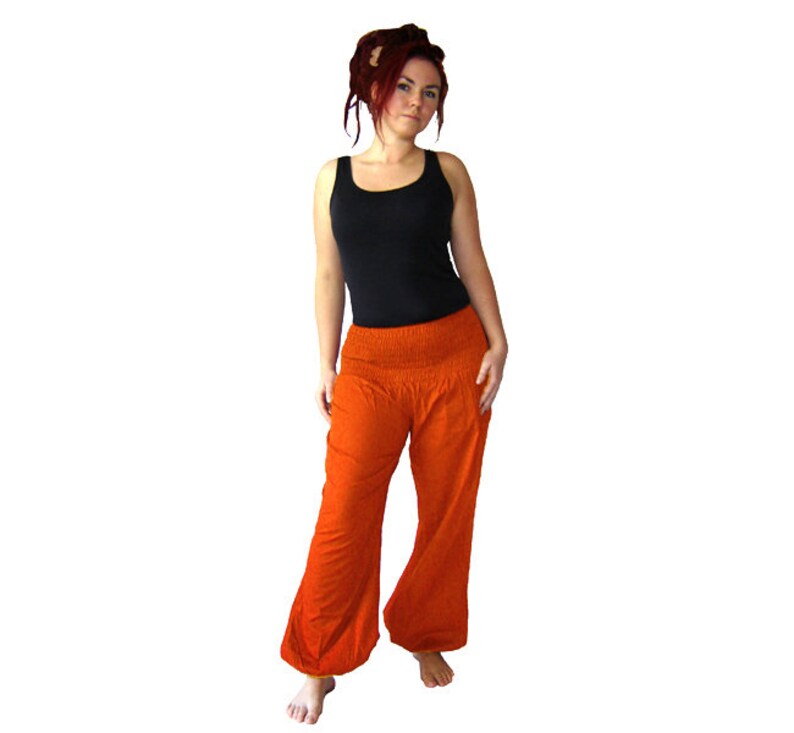 Pluderhose Pumphose Yoga Pants rust kissagato orange image 2