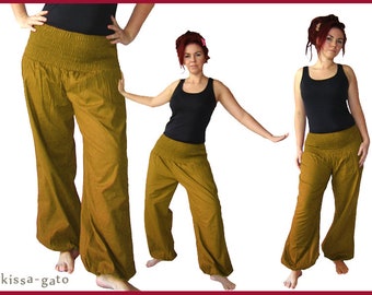 Pluderhose Pumphose Yoga Pants ochre kissagato