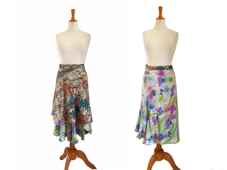 Wrap Skirt Wrap Dress CHAMELEON Layers Skirt Dress No. 14 kissagato upcycling image 4