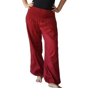 Pluderhose Pumphose Yoga Pants wine red kissagato dark red image 2