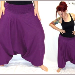 Harem Pants Pluderhose Pump Pants Sarouel Pants Yoga purple violet kissagato image 1