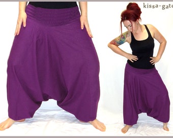 Harem Pants Pluderhose Pump Pants Sarouel Pants Yoga purple violet kissagato