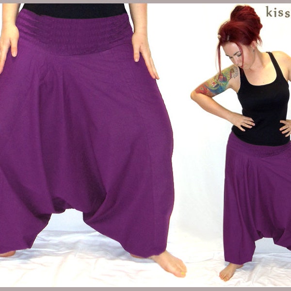 Harem Pants Pluderhose Pump Pants Sarouel Pants Yoga purple violet kissagato