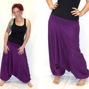 Harem Pants Pluderhose Pump Pants Sarouel Pants Yoga purple violet kissagato image 3