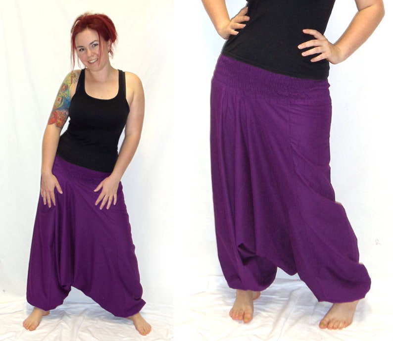 Harem Pants Pluderhose Pump Pants Sarouel Pants Yoga purple violet kissagato image 3