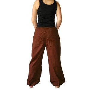 Harem pants EXTRA LONG bloomers yoga pants dark brown brown kissagato image 4